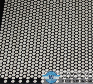 Black perforated metal mesh