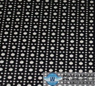 Black perforated metal mesh