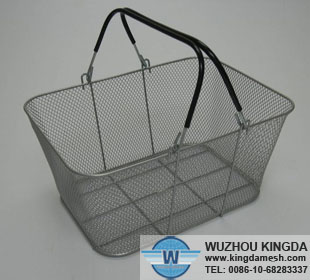 Wire mesh shopping basket