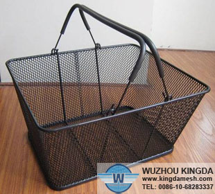 Wire mesh shopping basket