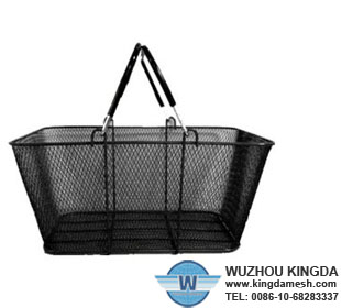 Wire mesh shopping basket