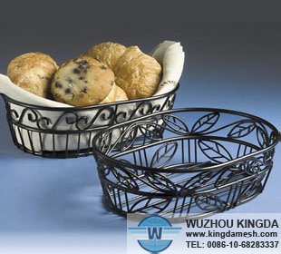 Restaurant bread baskets metal