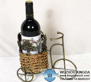 Steel mesh wine rack