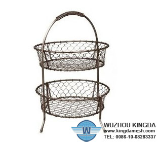 Wire fruit basket tiered