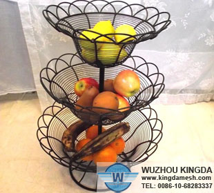 Wire fruit basket tiered