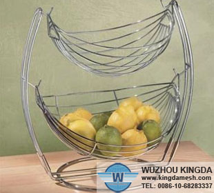 Wire fruit basket tiered