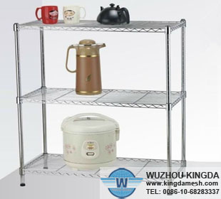 Chrome wire shelving rack