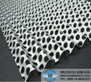 Perforated corrugated metal sheet