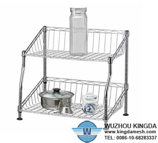 Two tier kitchen dish rack