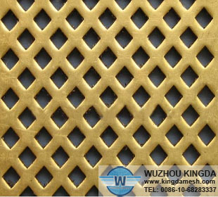 Diamond hole perforated mesh plate