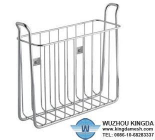 Wall mounted magazine rack