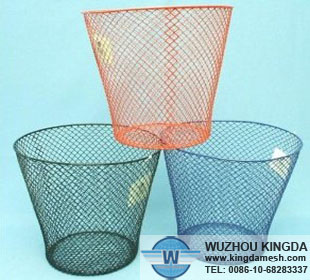 Wire waste paper bin