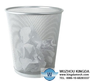 Wire waste paper bin