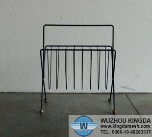 Metal magazine rack