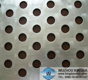 Round hole perforated metal panel