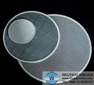 Woven wire mesh disc