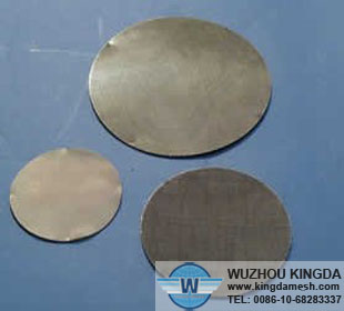 Woven wire mesh disc