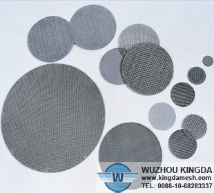 Woven wire mesh disc