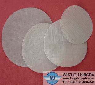 Stainless steel wire mesh filter disc