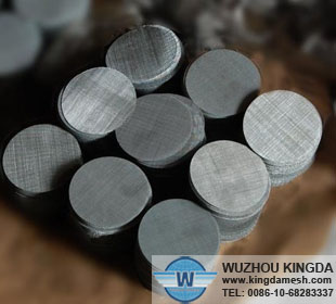 Stainless steel wire mesh filter disc