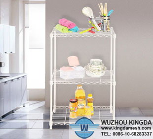 Plastic coated wire shelving