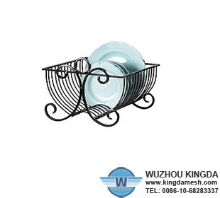 Black iron dish drying rack