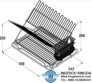 Black folding dish rack