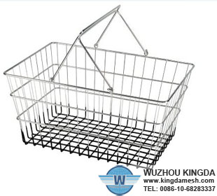 Chrome plated shopping basket