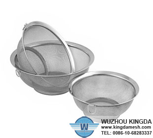 Stainless steel woven filter colander