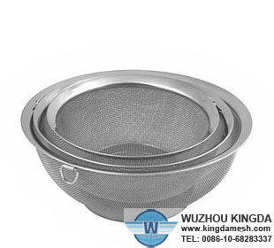 Stainless steel woven filter colander