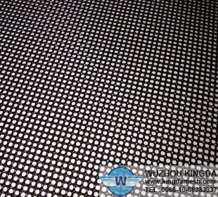 Black powder coated security window screen