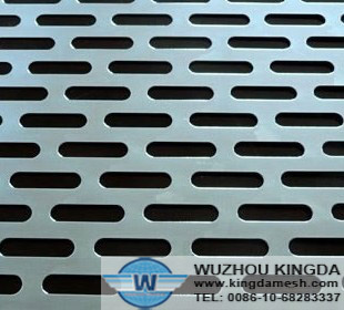 Holes perforated metal sheet