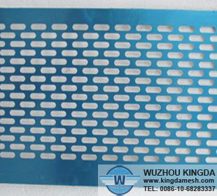 Powder coating perforated metal mesh