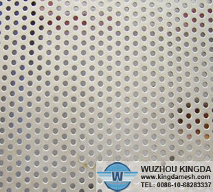 Powder coating perforated metal mesh