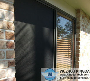 Black powder coated security window screen mesh