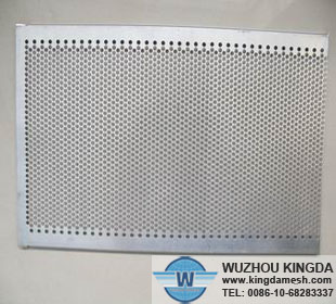 Perforated metal etching screen