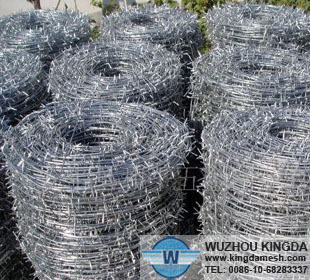Galvanized iron barbed wire