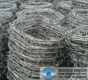 Galvanized iron barbed wire