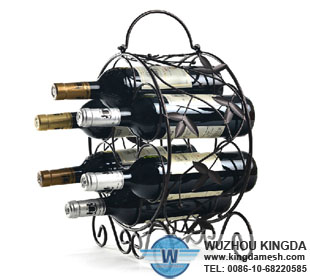 Wire mesh wine holders