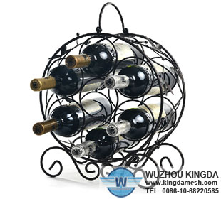 Wire mesh wine holders