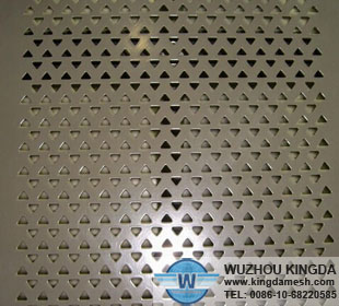 Perforated metal with triangular holes