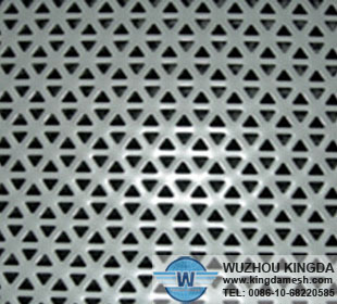 Perforated metal with triangular holes