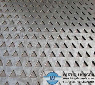 Perforated metal with triangular holes