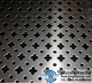 Decorative perforated iron panel