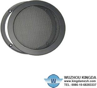 Perforated steel grills for speakers