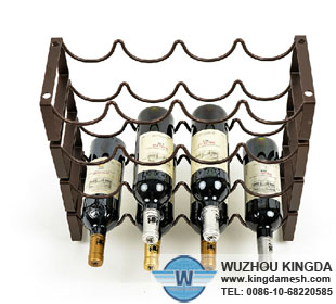 Steel mesh wine racks