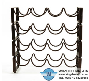 Steel mesh wine racks