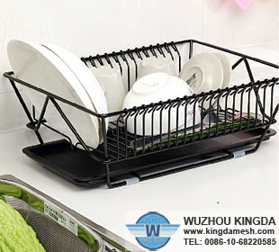 Black dish drying rack