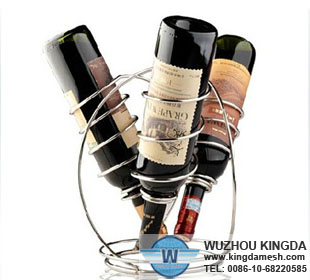 Metal wine bottle holder