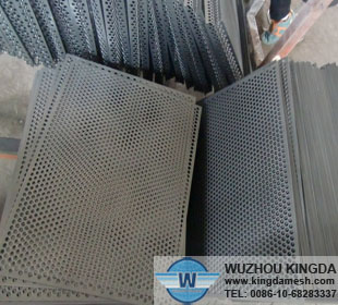 Powder coating perforated steel